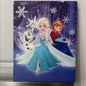 Frozen Canvas Art with Elsa, Anna, and Olaf